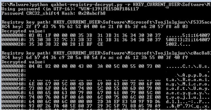researchers-decrypted-qakbot-banking-trojan’s-encrypted-registry-keys